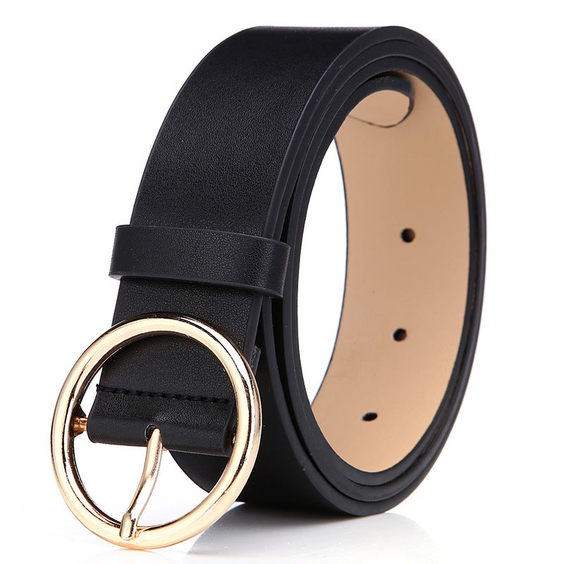 Round-Buckle PU Belt — product image 1
