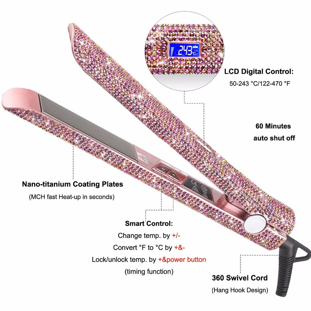 Crystal-Detail Titanium Hair Straightener — product image 6