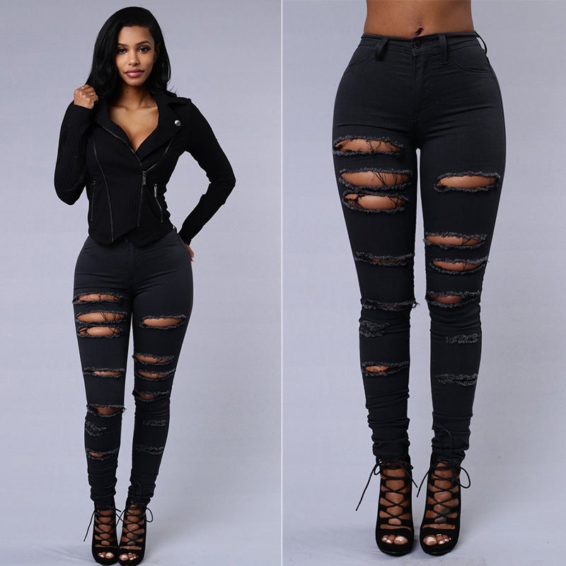 Distressed High-Waist Skinny Jeans — product image 4