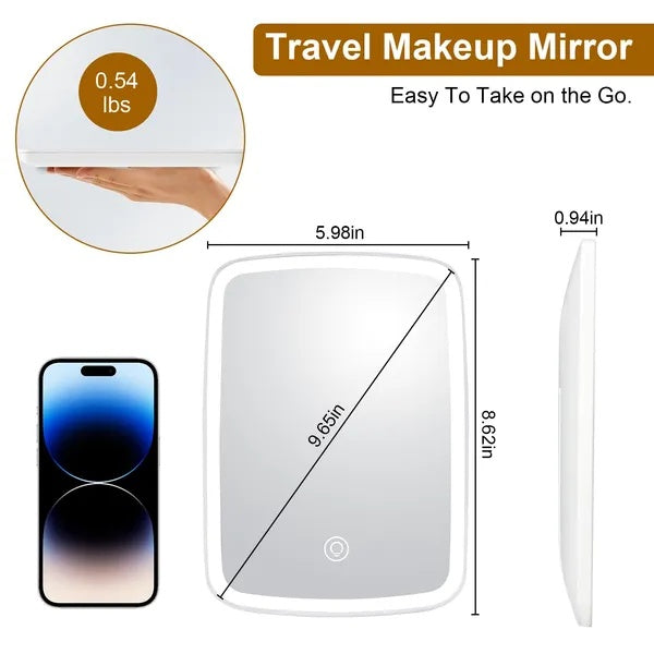 Glow-Up Rechargeable LED Vanity Mirror — product image 5