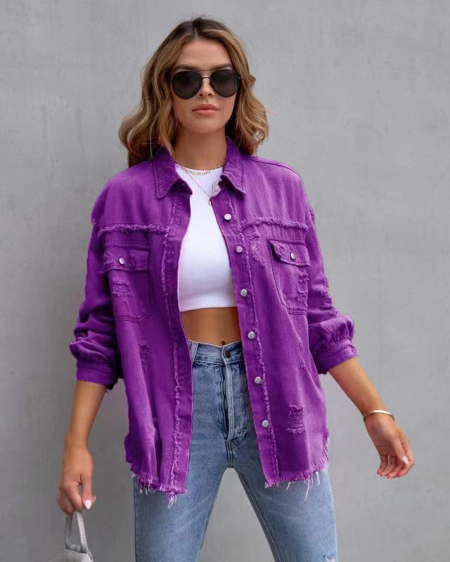 Distressed Longline Shirt Jacket — product image 5