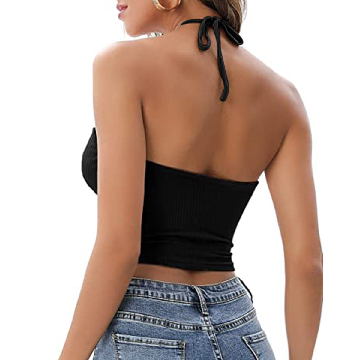 Ribbed Halter Cutout Camisole — product image 9