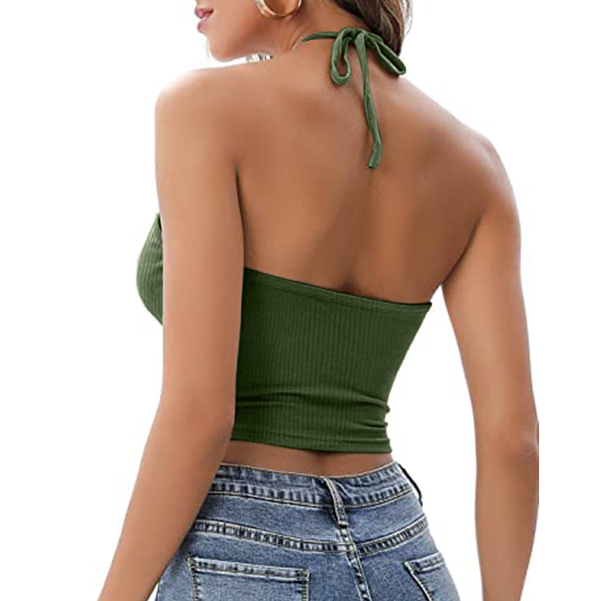 Ribbed Halter Cutout Camisole — product image 4