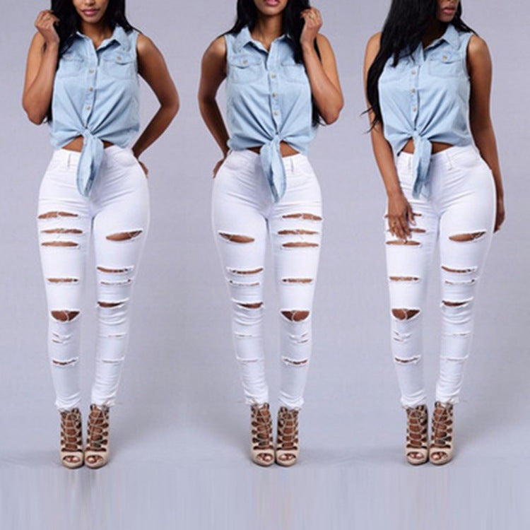 Distressed High-Waist Skinny Jeans — product image 5