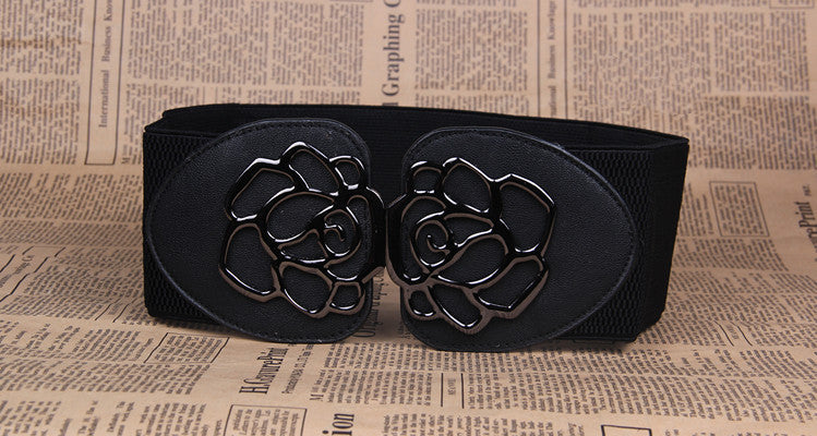 Floral-Buckle Stretch Belt — product image 1